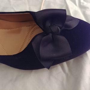 11M Black Velvet Satin Heel Shoes